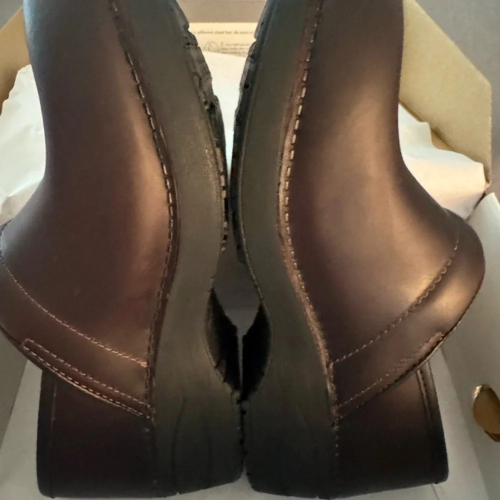 Dansko Brown Leather Mules Supportive Slip-On Clogs - Picture 10 of 12